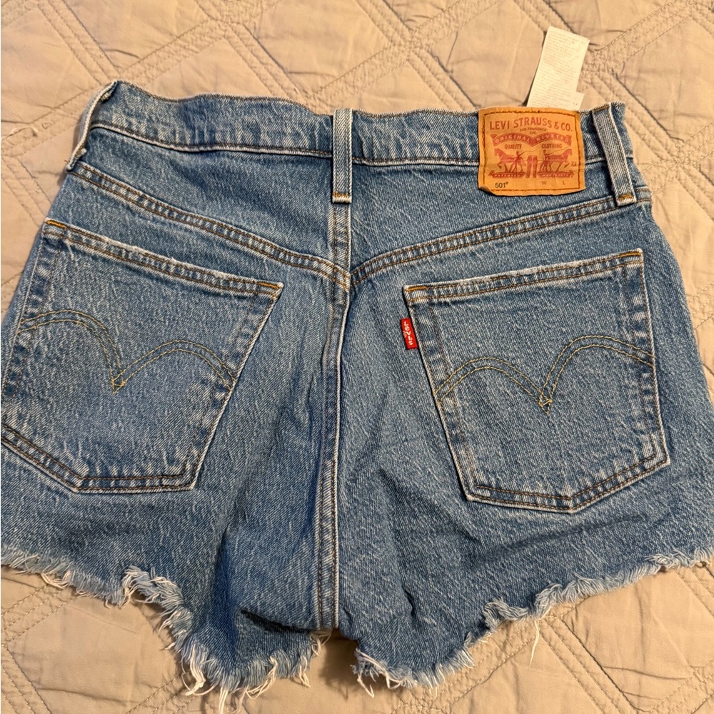 Levi's Light Blue Denim Cutoff Shorts